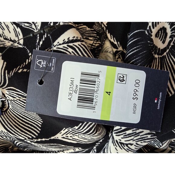 Tommy Hilfiger Womens Floral Sleeveless Ruffled Hem Dress Size 4 - Picture 6 of 8